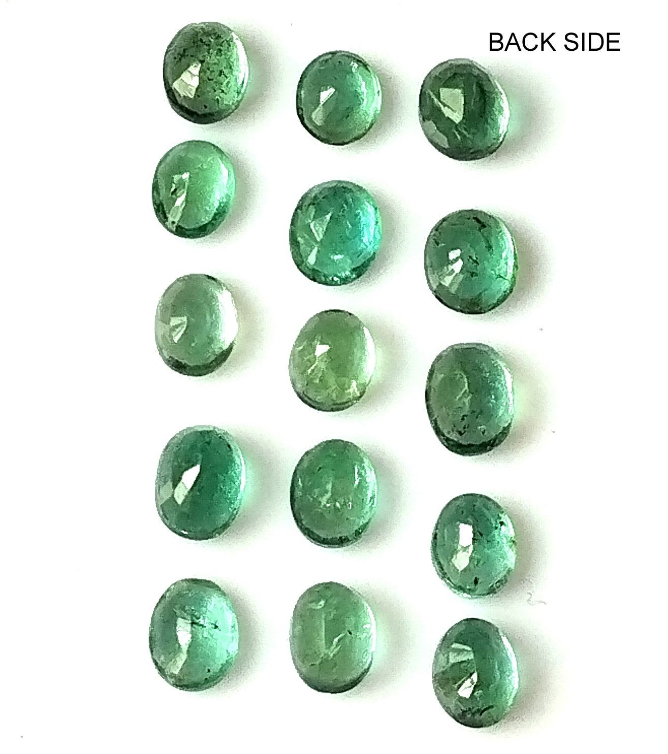 6.0 Carat 15 Pieces 4X5 MM Oval Cut Natural Faceted Zambian Emerald Lot
