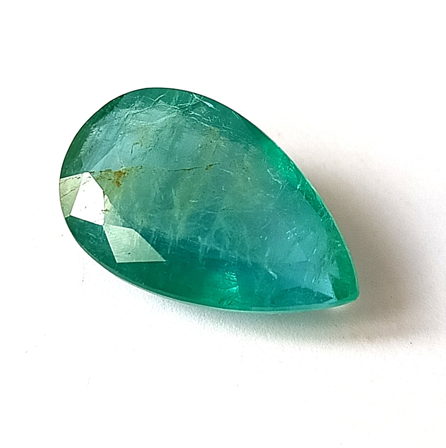 10.0 Carat 12X19.4X6.5 (WXLXD) Natural Zambian Pear Shaped Emerald