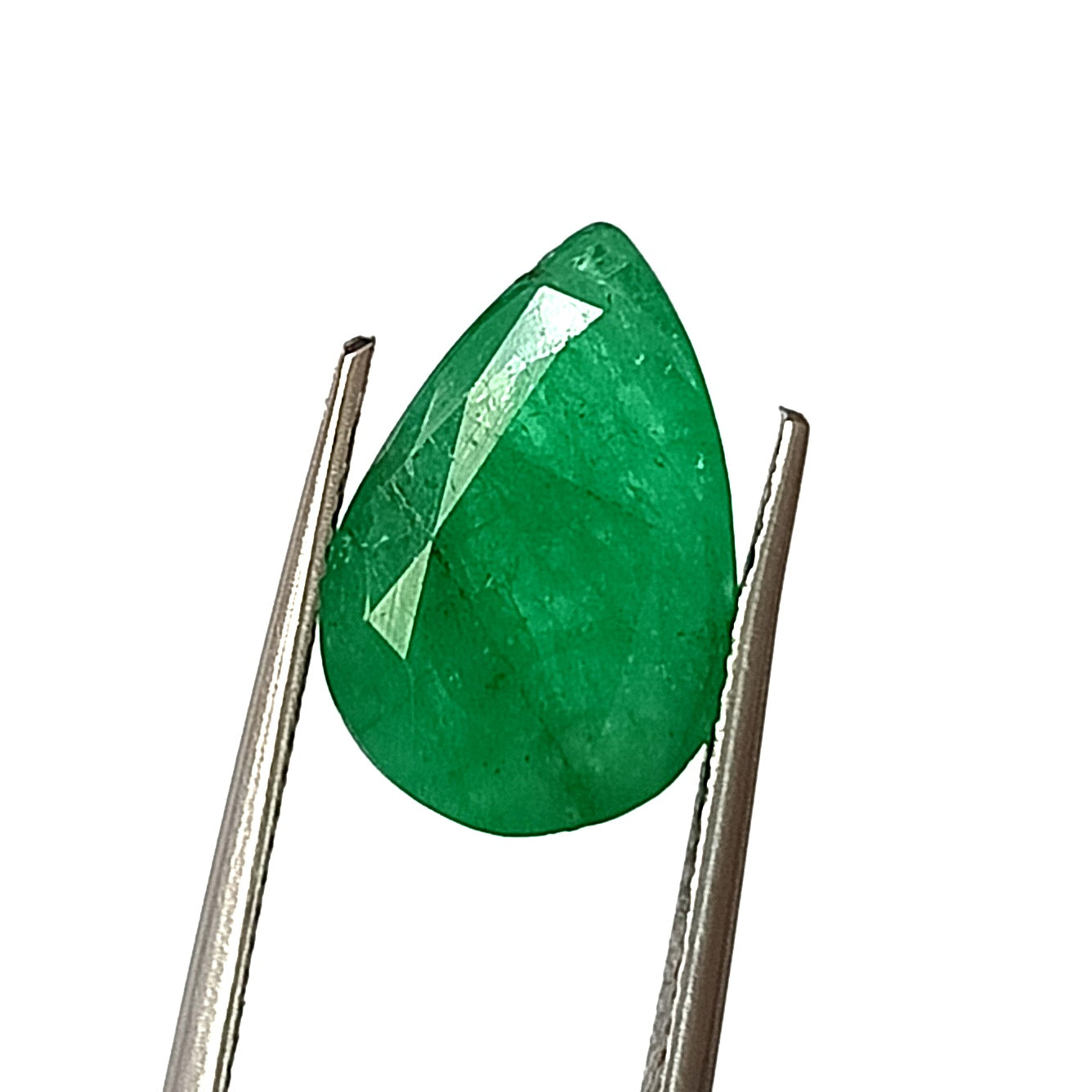5.0 Carat 10X14.8X5.3 (WXLXD) Natural Zambian Pear Shaped Emerald