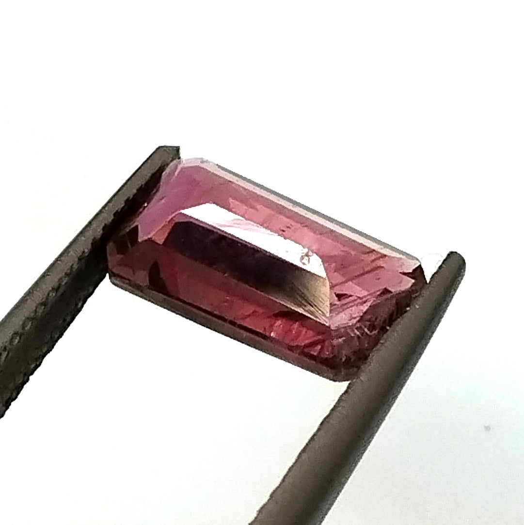 2.10 Carat 5.8x10.6x3.7 (WXLXD) Natural Emerald Cut Pink Colour Tourmaline Gemstone