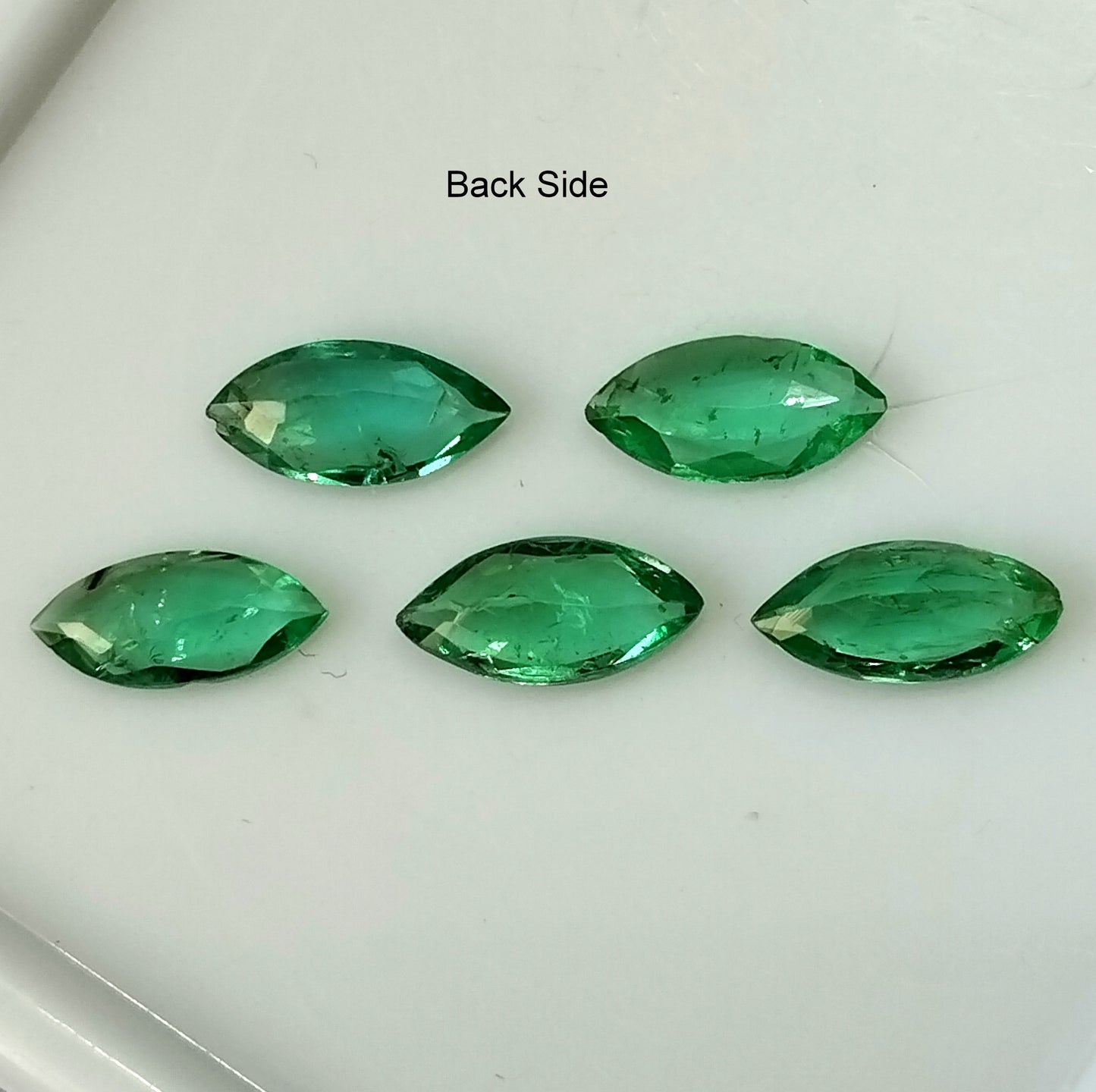 1.95 Carat 10 Pieces 3X5 MM Pear Cut Natural Faceted Zambian Emerald Lot