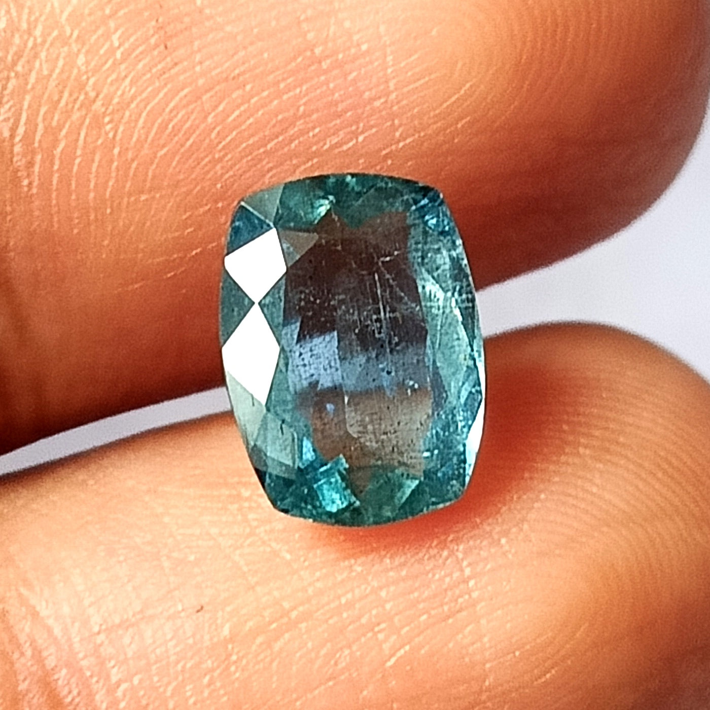 2.60 Carat 7.7X10.5X4.5 (WXLXD) Natural Cushion Cut Santa Maria Aquamarine