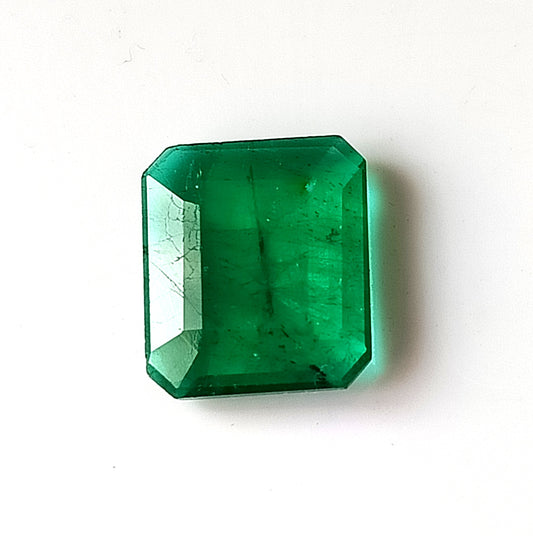 3.85 Carat 10.6X12.2X3 (WXLXD) Natural Zambian Cushion Cut Emerald