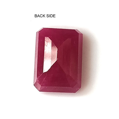 5.55 Carat 8.4x11.7x4.7 (WXLXD) Natural Emerald Cut Mozambique Ruby