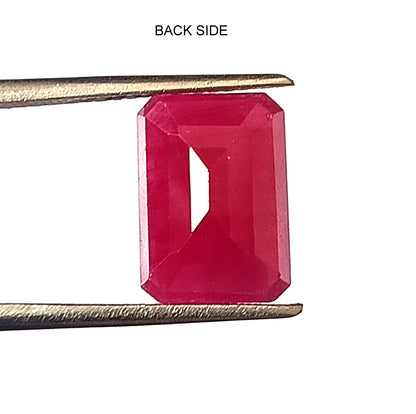 5.55 Carat 8.4x11.7x4.7 (WXLXD) Natural Emerald Cut Mozambique Ruby