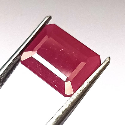 5.55 Carat 8.4x11.7x4.7 (WXLXD) Natural Emerald Cut Mozambique Ruby