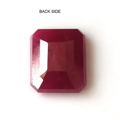 5.60 Carat 9.7X11.8X3.7 (WXLXD) Natural Emerald Cut Mozambique Ruby