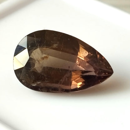 6.65 Carat 10X15.3X6.7 (WXLXD) Natural Pear Cut Tourmaline Gemstone