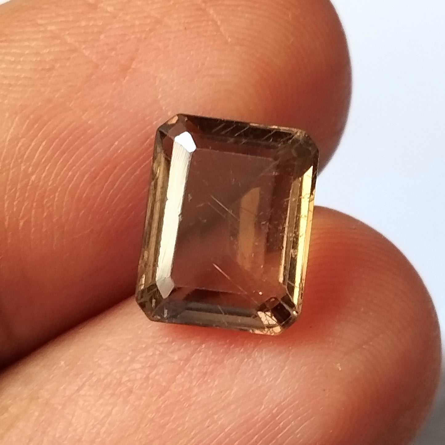 3.55 Carat 8X10X4.5 (WXLXD) Natural Emerald Cut Tourmaline Gemstone