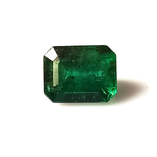 2.15 Carat 6.7X8.7X5.4 MM (WXLXD) Natural Zambian Emerald Cut Emerald Loose Gemstone