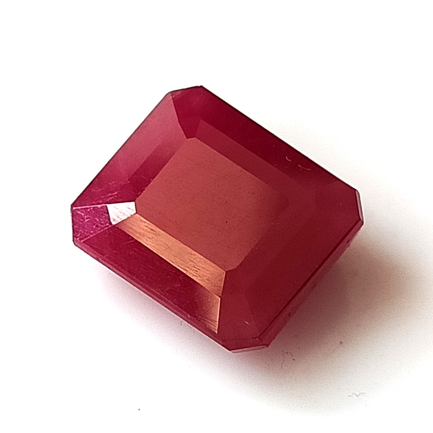 6.15 Carat 9.5x11.2x4.5 (WXLXD) Natural Emerald Cut Mozambique Ruby