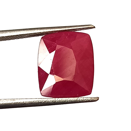 6.85 Carat 10X12X4.8 (WXLXD) Natural Emerald Cut Mozambique Ruby
