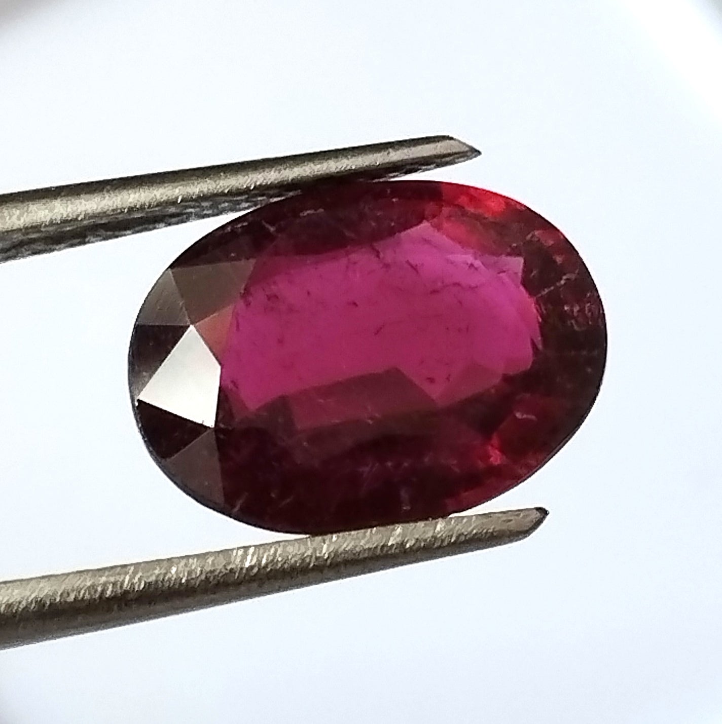 3.10 Carat 8.7X11.6X4.3 (WXLXD) Natural Oval Cut Pink Rubellite Tourmaline Gemstone