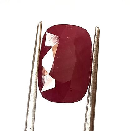 8.35 Carat 9.5X14.4X5.2 (WXLXD) Natural Elongated Cushion Cut Mozambique Ruby
