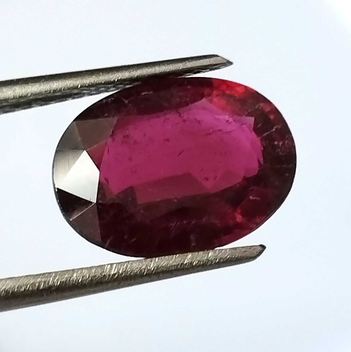 3.10 Carat 8.7X11.6X4.3 (WXLXD) Natural Oval Cut Pink Rubellite Tourmaline Gemstone