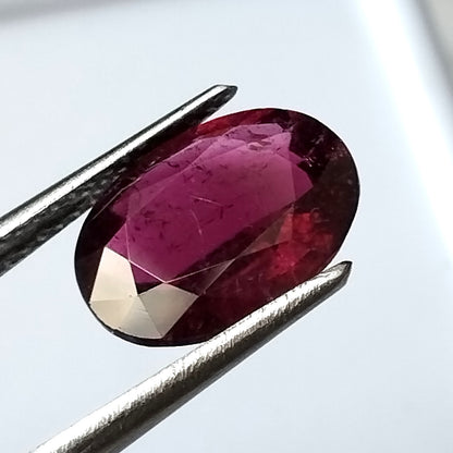 3.10 Carat 8.7X11.6X4.3 (WXLXD) Natural Oval Cut Pink Rubellite Tourmaline Gemstone