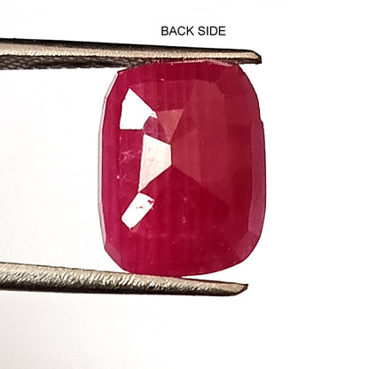 6.45 Carat 9.4X12X4.6 (WXLXD) Natural Elongated Cushion Cut Mozambique Ruby