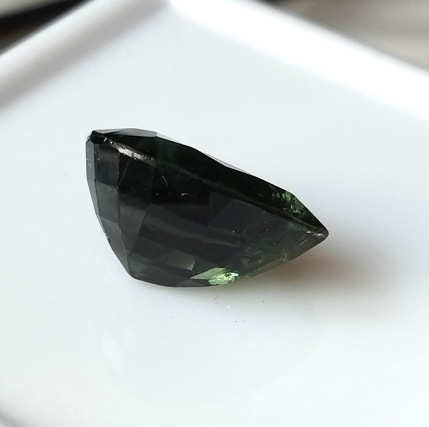 6.30 Carat 10.7X13.5X7.4 (WXLXD) Natural Pear Cut Green Tourmaline Gemstone