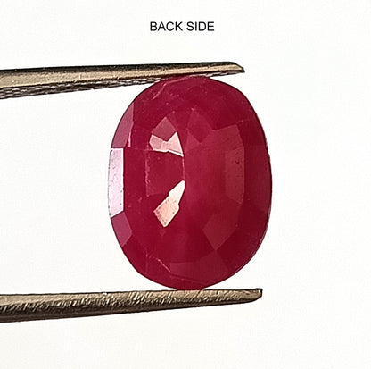 6.15 Carat 9.3X12X6 (WXLXD) Natural Oval Cut Mozambique Ruby