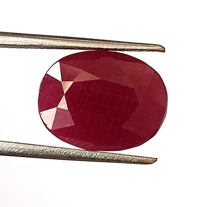 7.45 Carat 10.7X13.8X4.7 (WXLXD) Natural Oval Cut Mozambique Ruby