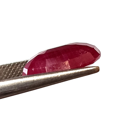 7.45 Carat 10.7X13.8X4.7 (WXLXD) Natural Oval Cut Mozambique Ruby
