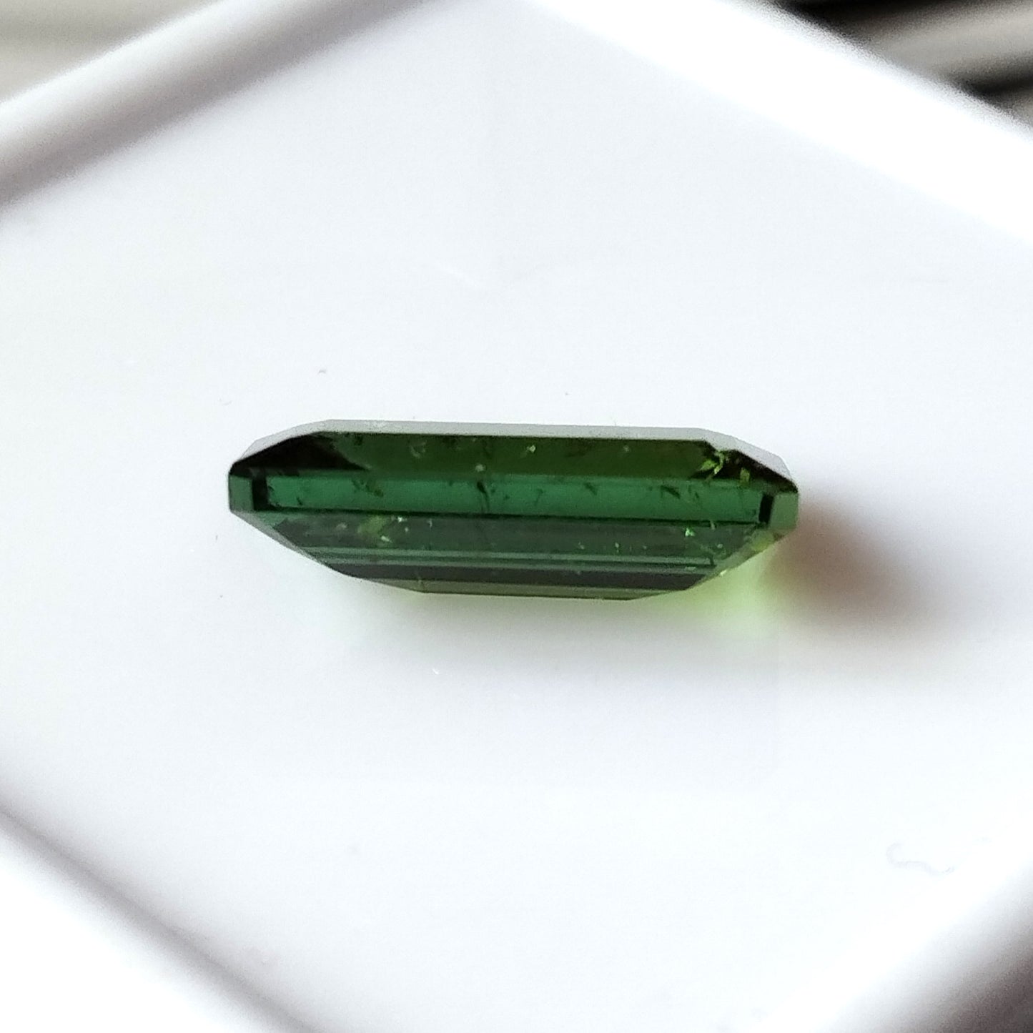 3.30 Carat 6.9X12.8X3.9 (WXLXD) Natural Emerald Cut Green Tourmaline Gemstone