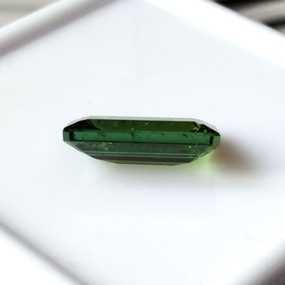 3.30 Carat 6.9X12.8X3.9 (WXLXD) Natural Emerald Cut Green Tourmaline Gemstone