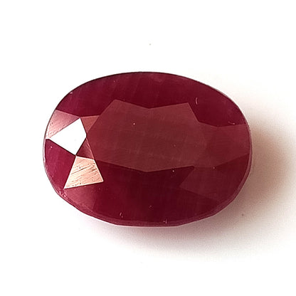 7.45 Carat 10.7X13.8X4.7 (WXLXD) Natural Oval Cut Mozambique Ruby