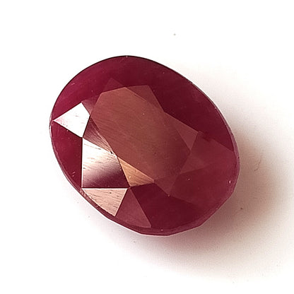 7.45 Carat 10.7X13.8X4.7 (WXLXD) Natural Oval Cut Mozambique Ruby
