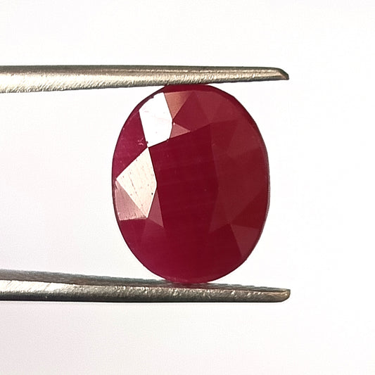 6.60 Carat 9.7X12.4X5.1 (WXLXD) Natural Oval Cut Mozambique Ruby