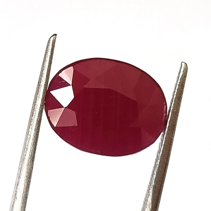 6.60 Carat 9.7X12.4X5.1 (WXLXD) Natural Oval Cut Mozambique Ruby