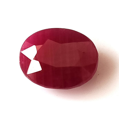 6.60 Carat 9.7X12.4X5.1 (WXLXD) Natural Oval Cut Mozambique Ruby
