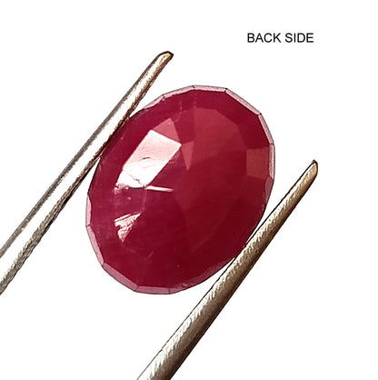 6.60 Carat 9.7X12.4X5.1 (WXLXD) Natural Oval Cut Mozambique Ruby