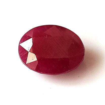 6.60 Carat 9.7X12.4X5.1 (WXLXD) Natural Oval Cut Mozambique Ruby