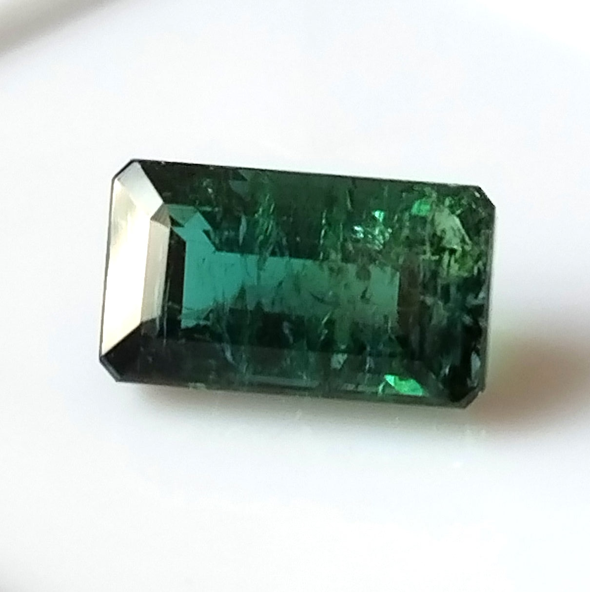 4.0 Carat 6.5X11.3X5.7 (WXLXD) Natural Emerald Cut Green Tourmaline Gemstone