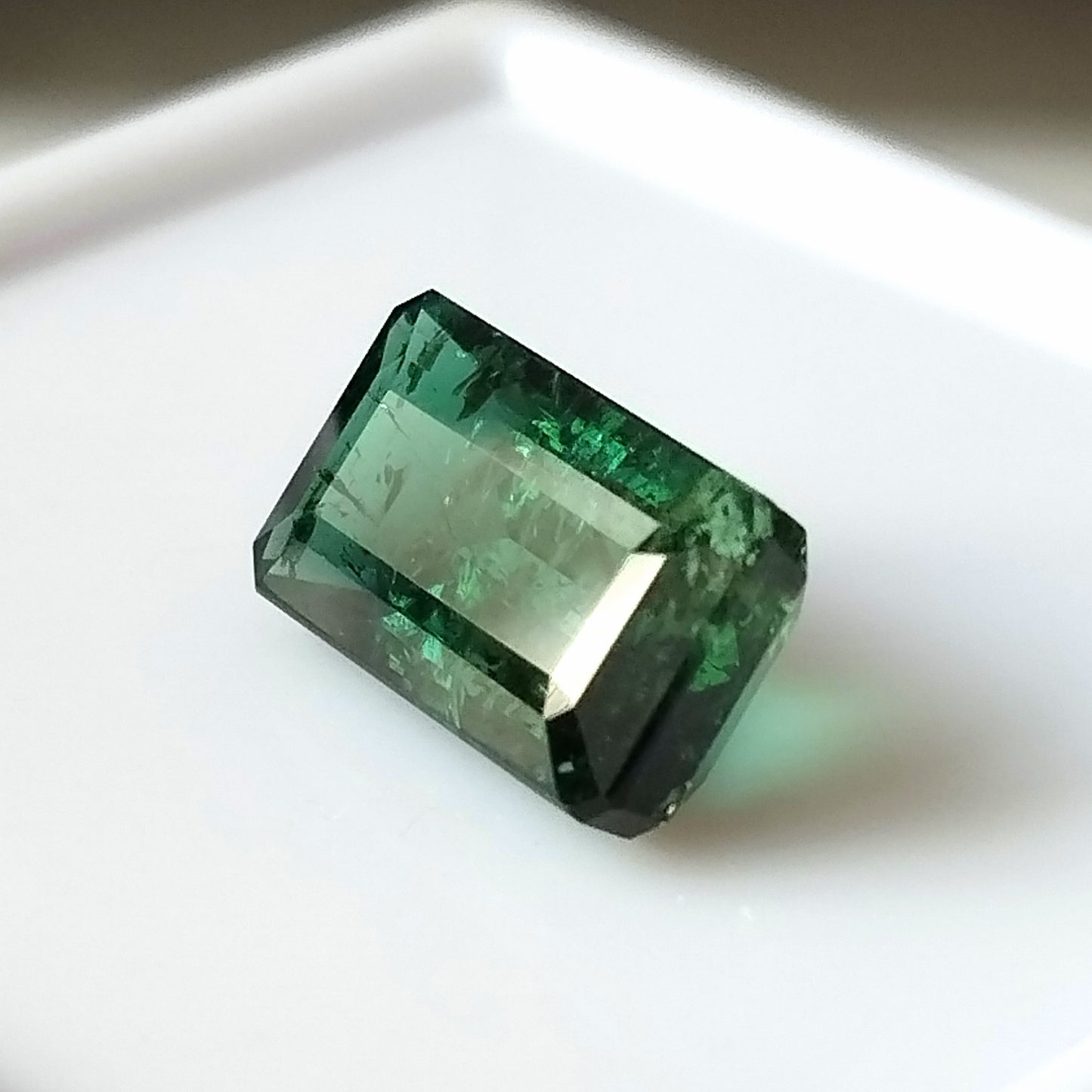 4.0 Carat 6.5X11.3X5.7 (WXLXD) Natural Emerald Cut Green Tourmaline Gemstone