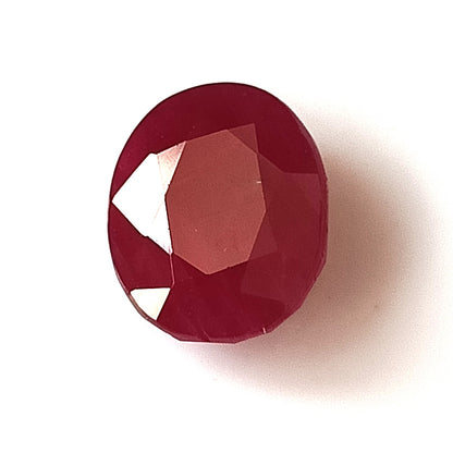 5.60 Carat 9X11X5.3 (WXLXD) Natural Oval Cut Mozambique Ruby
