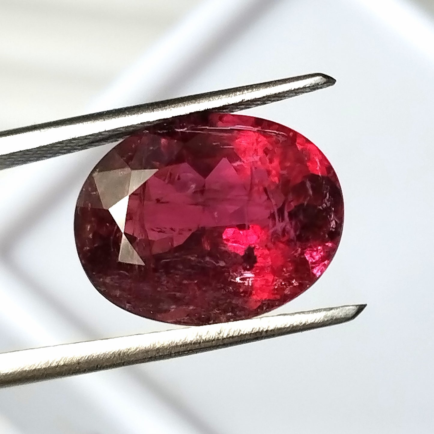 5.80 Carat 10X13X6.8 (WXLXD) Natural Oval Cut Pink Tourmaline Gemstone