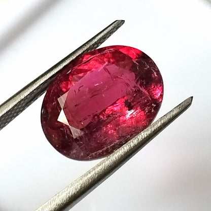 5.80 Carat 10X13X6.8 (WXLXD) Natural Oval Cut Pink Tourmaline Gemstone