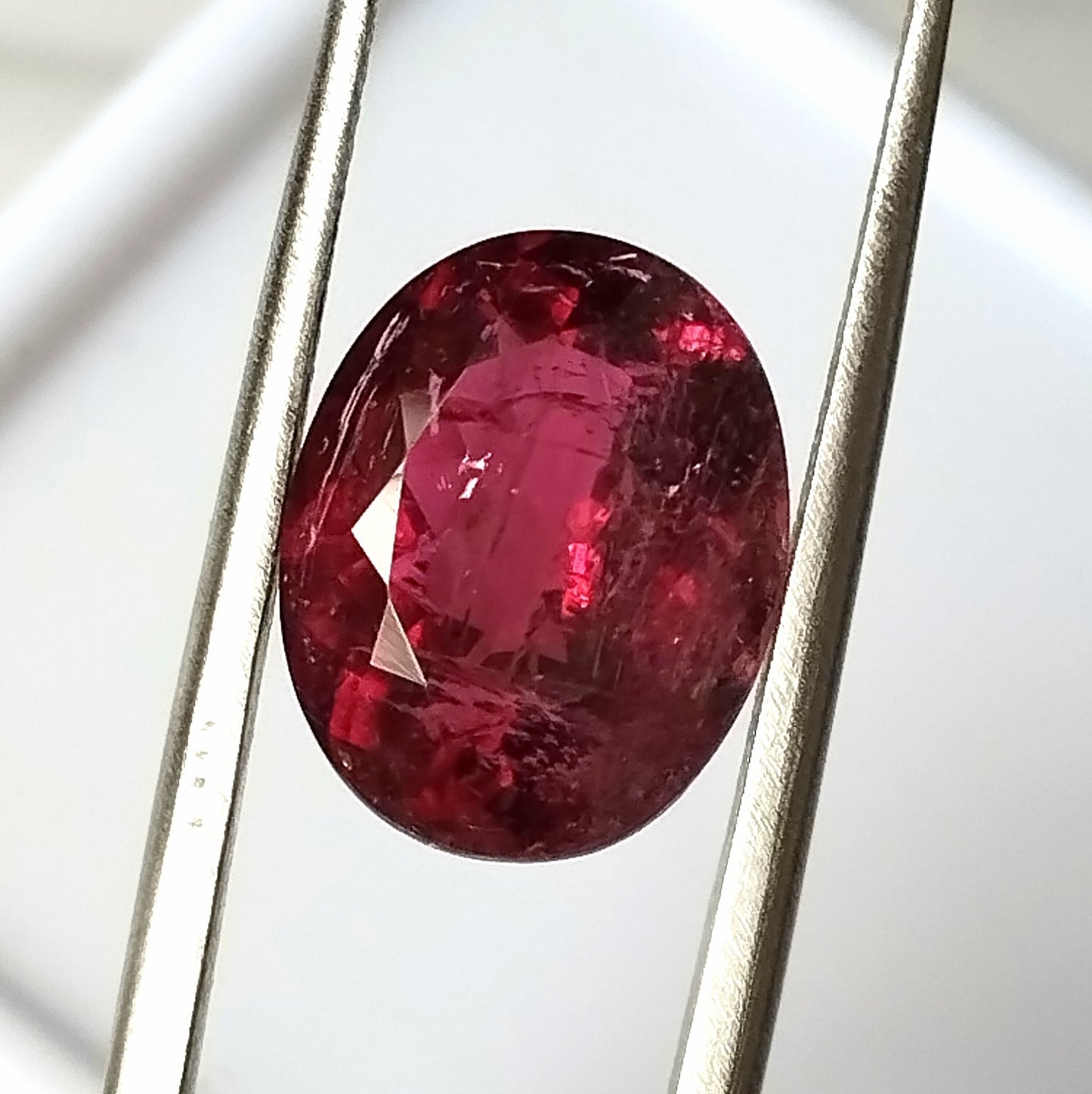 5.80 Carat 10X13X6.8 (WXLXD) Natural Oval Cut Pink Tourmaline Gemstone