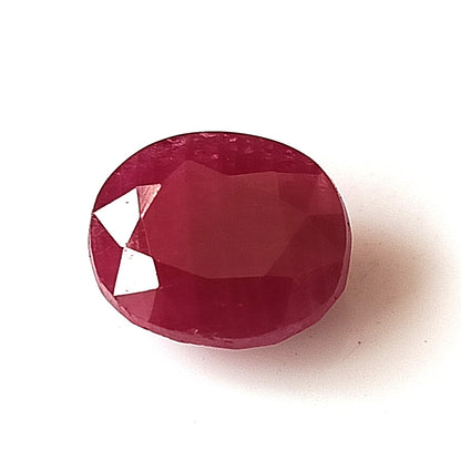 4.85 Carat 9X10.7X5.1 (WXLXD) Natural Oval Cut Mozambique Ruby