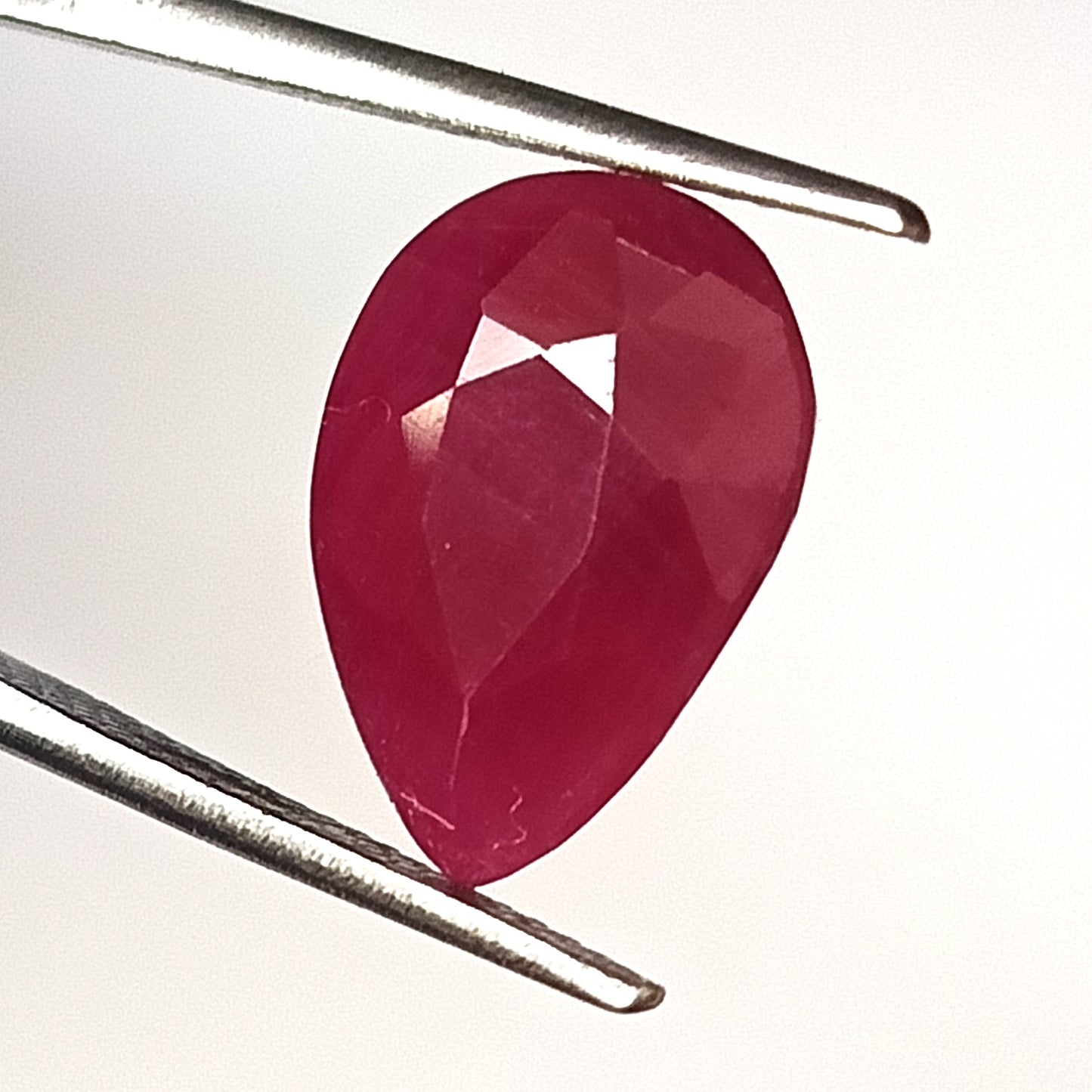 6.20 Carat 10X13.7X5.3 (WXLXD) Natural Pear Cut Mozambique Ruby