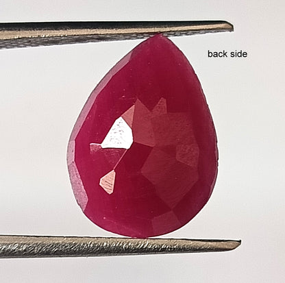 6.20 Carat 10X13.7X5.3 (WXLXD) Natural Pear Cut Mozambique Ruby