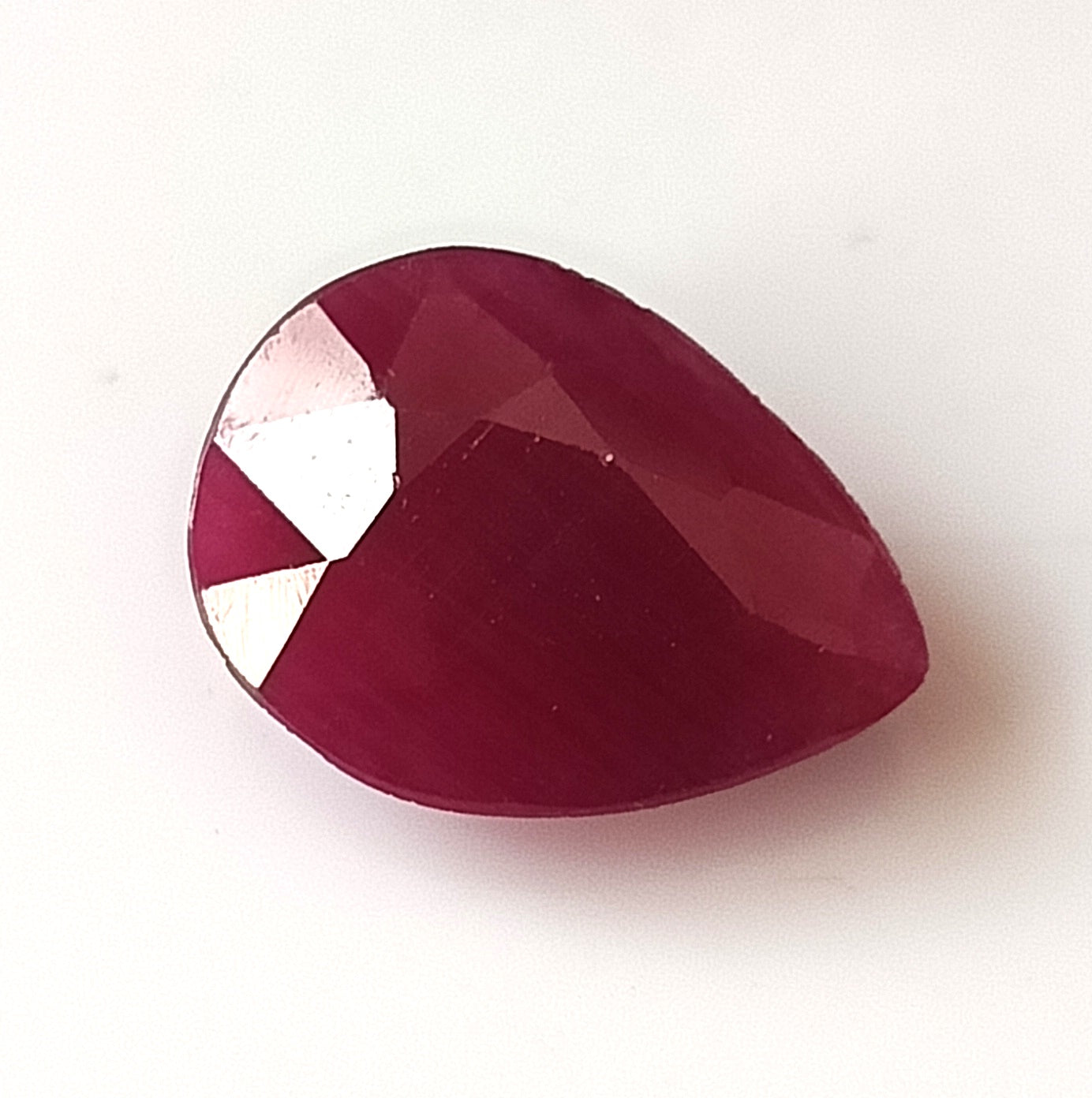 6.20 Carat 10X13.7X5.3 (WXLXD) Natural Pear Cut Mozambique Ruby