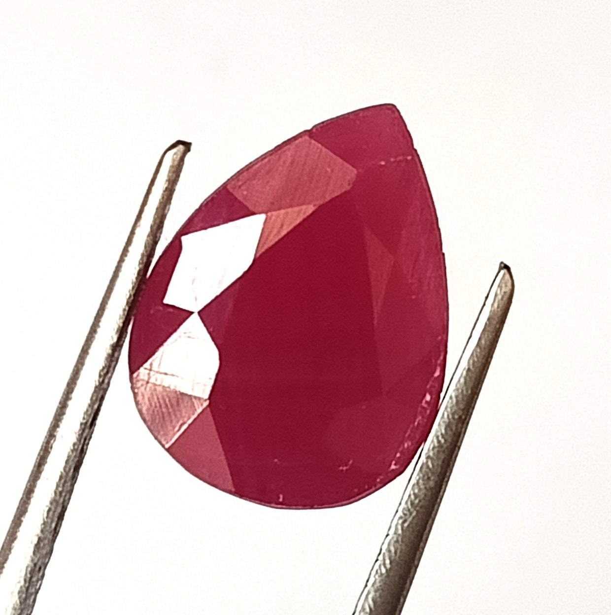5.55 Carat 9.7X12.8X5 (WXLXD) Natural Pear Cut Mozambique Ruby