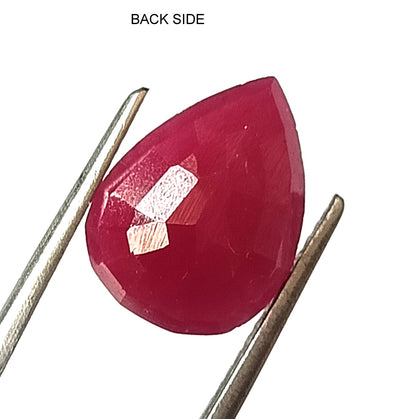 5.55 Carat 9.7X12.8X5 (WXLXD) Natural Pear Cut Mozambique Ruby