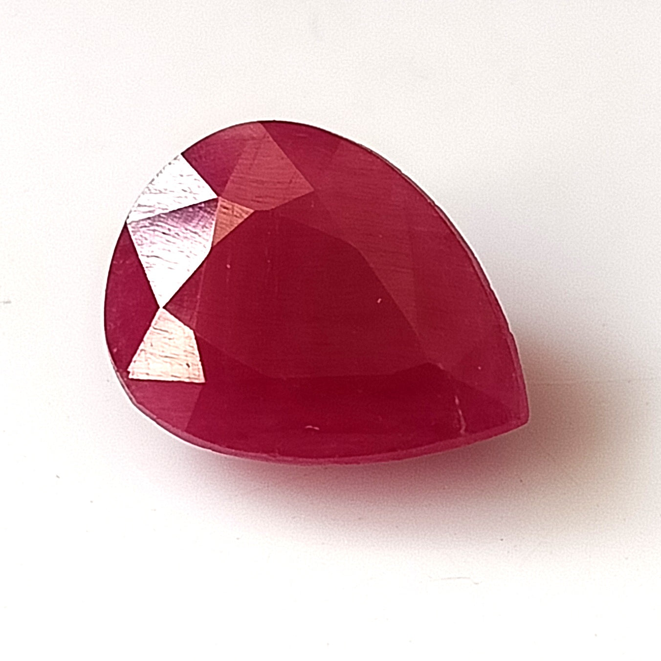 5.55 Carat 9.7X12.8X5 (WXLXD) Natural Pear Cut Mozambique Ruby