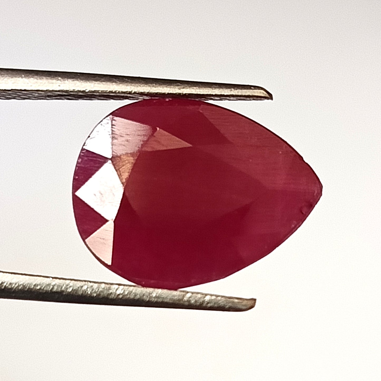 6.20 Carat 10X13X4.9 (WXLXD) Natural Pear Cut Mozambique Ruby