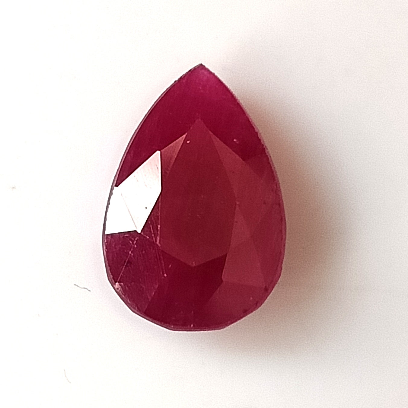 5.45 Carat 9.1X13.6X4.5 (WXLXD) Natural Pear Cut Mozambique Ruby