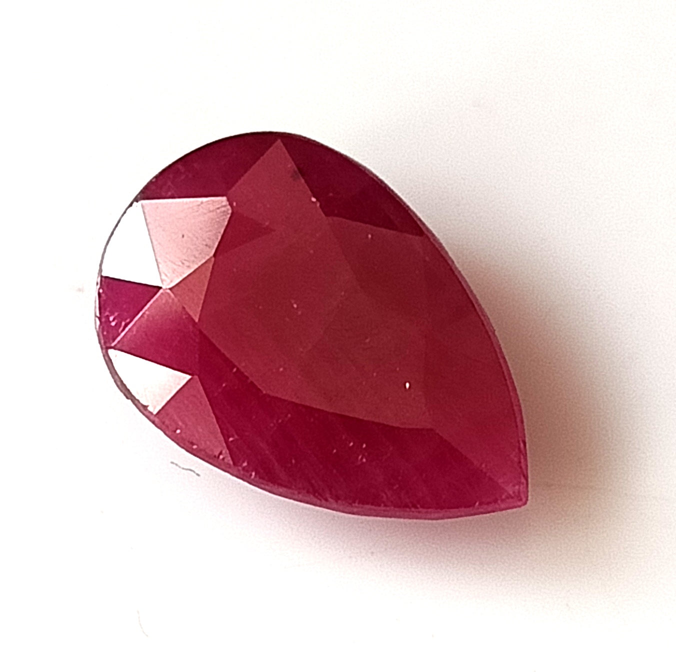 5.45 Carat 9.1X13.6X4.5 (WXLXD) Natural Pear Cut Mozambique Ruby